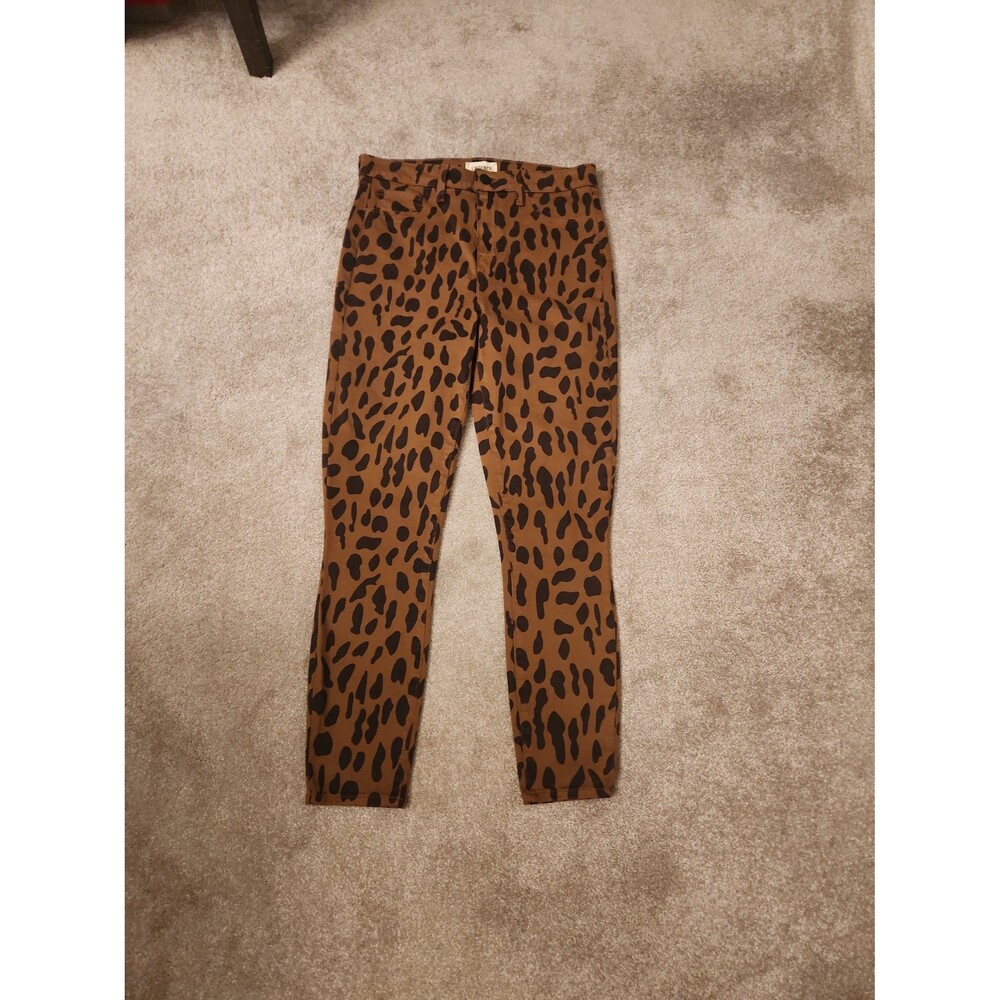 L'Agence Margot Leopard-Print Skinny Ankle Jeans Size 29 US 8